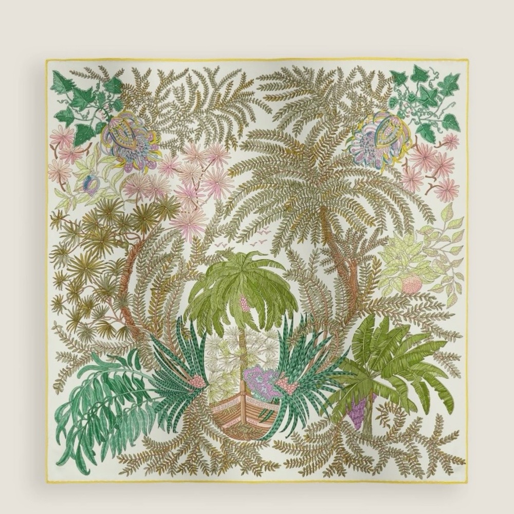 Brand new hermes Le Jardin des Peintres scarf 70